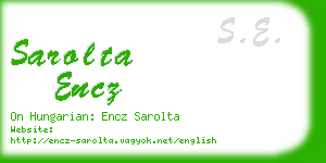 sarolta encz business card